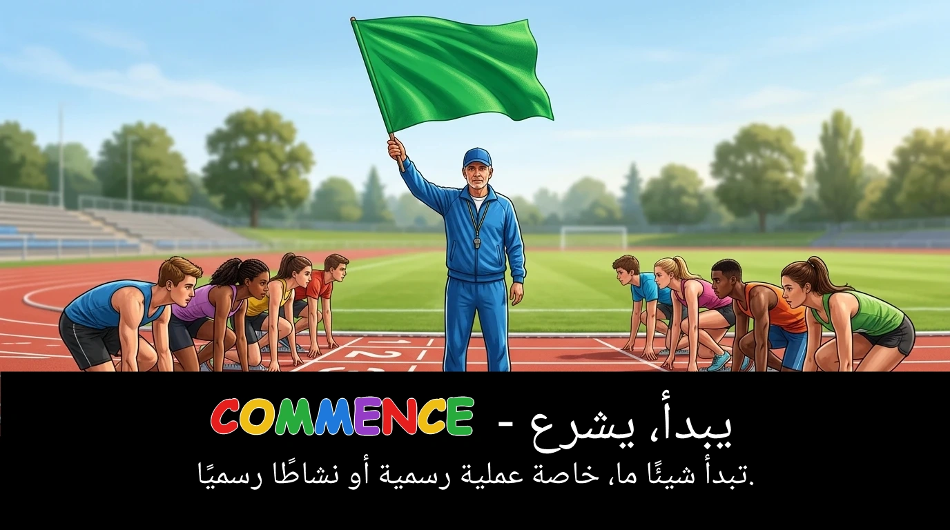Arabic Illustration for commence